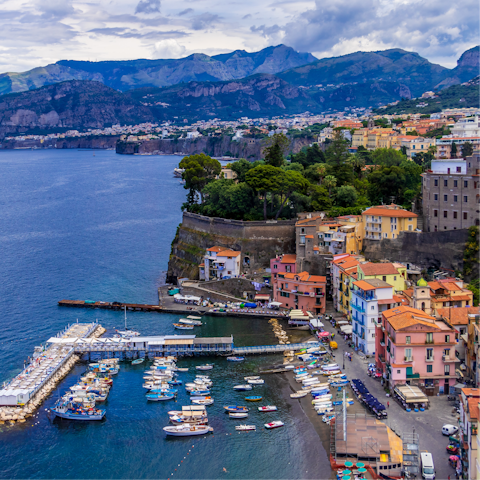 Explore Sorrento, including Piazza Tasso, under a five-minute stroll away