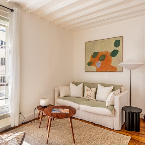 Sink into the sofa and nurse a café au lait before heading out to explore