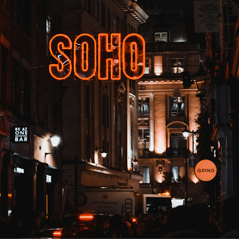 Stay in Soho, close to eateries and evening entertainment