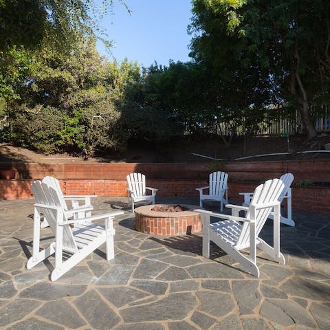 Gather for an evening of chatter around the fire pit