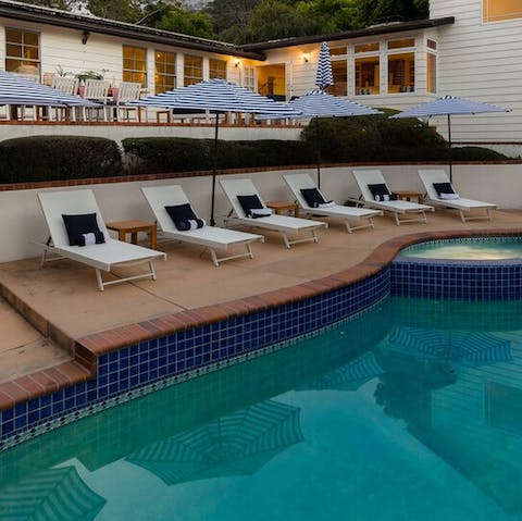 Take a refreshing dip in the private pool