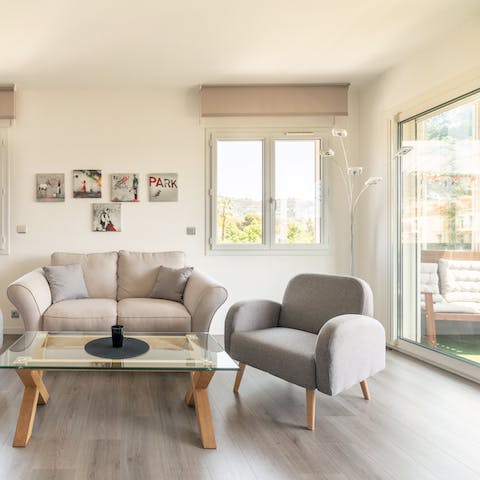 Sink into the plump sofa with your holiday read