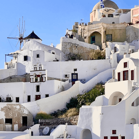 Soak up the charm of the town of Mykonos on the north side of the island