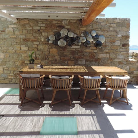 Enjoy alfresco family dining on the terrace