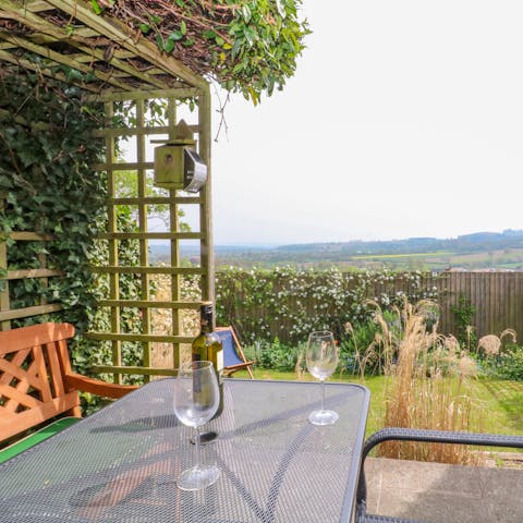 Relax in the garden and admire the scenic views
