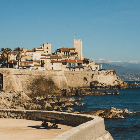 Explore the Côte D'Azur, including Antibes with its pretty marina nearby