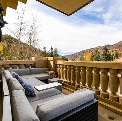 Take some time out on the sunny balcony