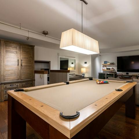 Get ready for game night at the pool table