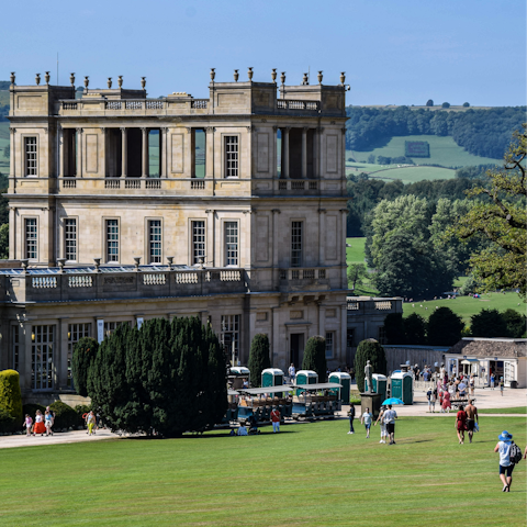 Drive eighteen minutes to historic Chatsworth House