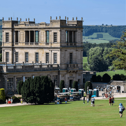 Drive eighteen minutes to historic Chatsworth House