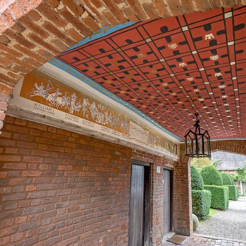 Admire the historical features of such a unique building