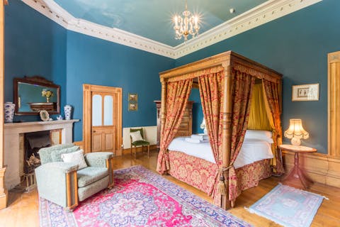Have sweet dreams in the lavish four-poster bed