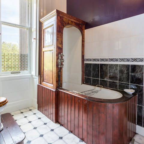 Soak in the history while relaxing in this traditional bath