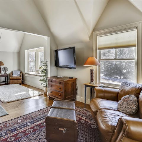 Relax in the master suite's lounge area