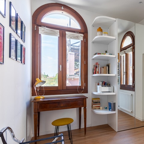 Catch up on work at the dedicated desk space