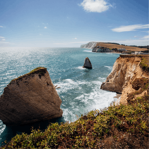 Take a five-minute walk to the shore to join the Brook coastal path