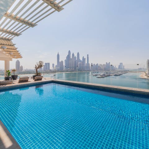 Spend scorching afternoons dipping in and out of the private pool