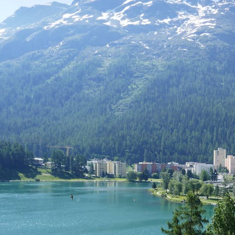 Explore beautiful St Moritz – your home is just steps away from the lake