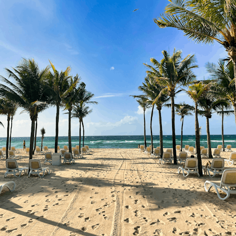 Head to the beach, just a quick drive away