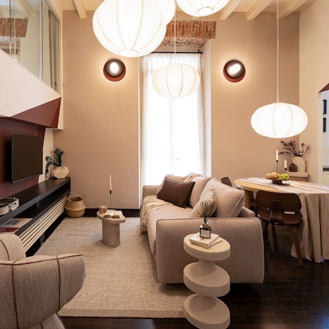 Have a glass of chilled Prosecco in the living room
