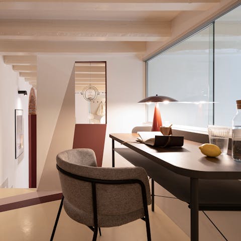 Catch up on work in the office area while away in Italy