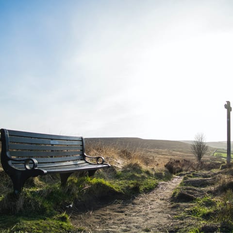 Explore the moorland before visiting the village of Howarth, a thirty-minute drive away
