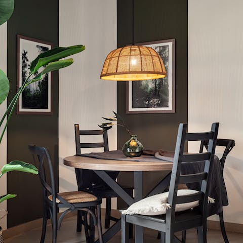 Gather around the table to enjoy a delicious home-cooked meal