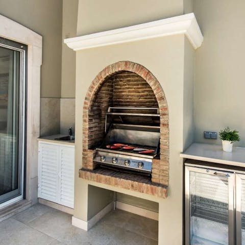 Enjoy an afternoon barbecue on the traditional grill