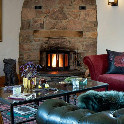 Curl up by the open fire in the evening