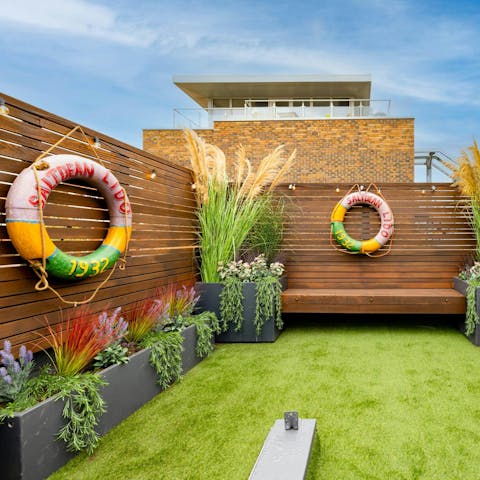 Soak up the sun in the private roof garden