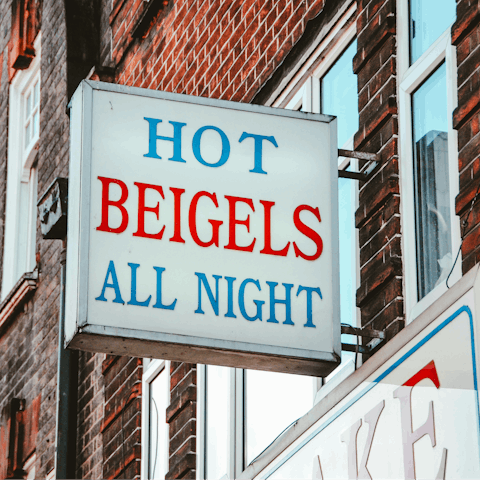 Try London's iconic Beigel Bake on nearby Brick Lane