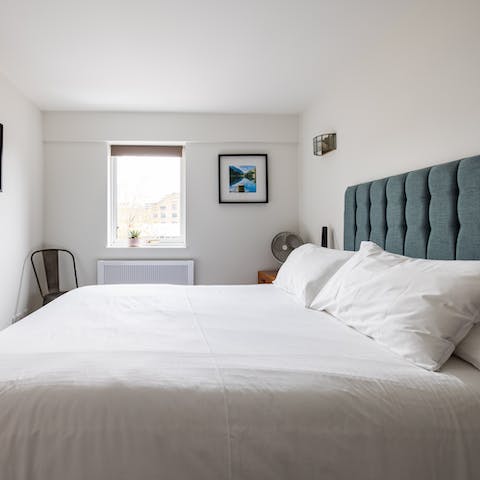 Enjoy an unbroken night's sleep in the tranquil bedroom