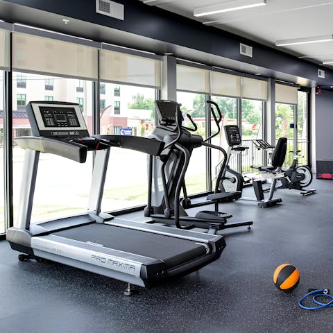 Work up a sweat in the on-site gym