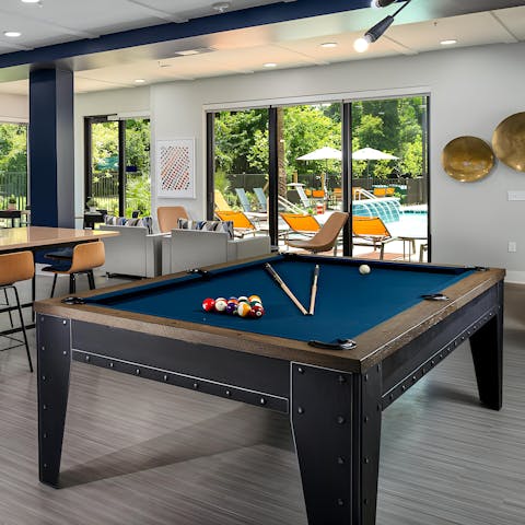 Relax and play some pool in the shared games room
