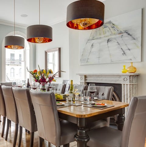 Host a lavish dinner in the grand dining room
