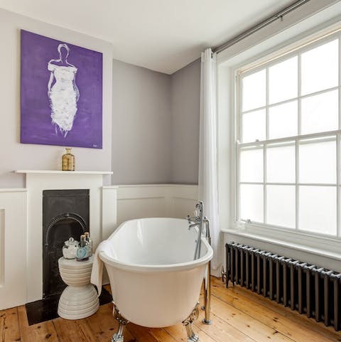 Soak in the bathtub of the opulent master suite