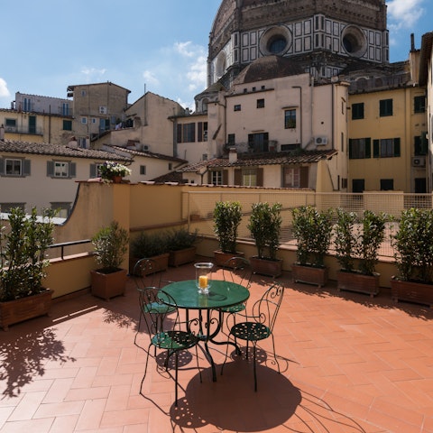 Soak up the sun on the terrace after a day of sightseeing