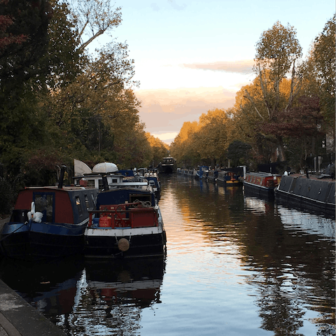 Take an afternoon stroll along the Regent's Canal in Little Venice, a five-minute walk away