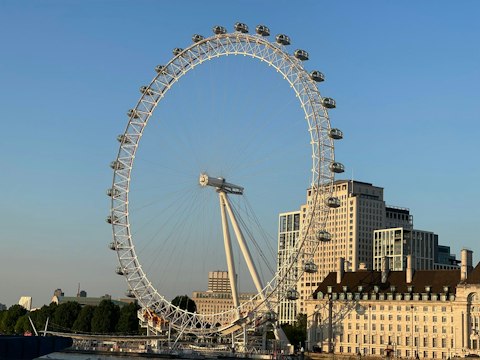 Visit the iconic London Eye, a fifteen-minute walk away