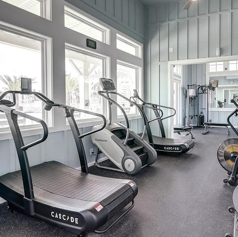 Feel energised after a workout in the shared gym