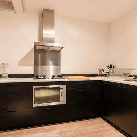 Rustle up a home-cooked meal in the kitchen for a quiet night in
