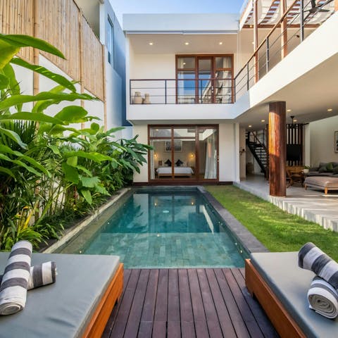 Cool-off with a refreshing dip in the private pool