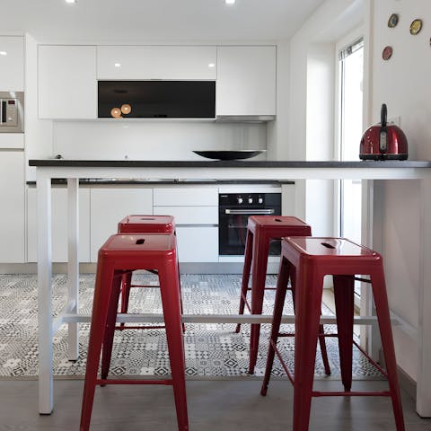 Sample some local Port wine at the kitchen bar