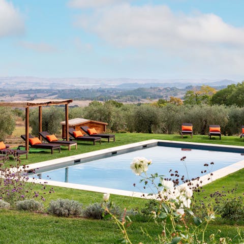 Feel a wonderful sense of wellbeing while swimming in the pool