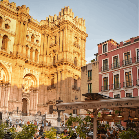 Explore Málaga's compact Old Town on foot, just a stone's throw from your apartment