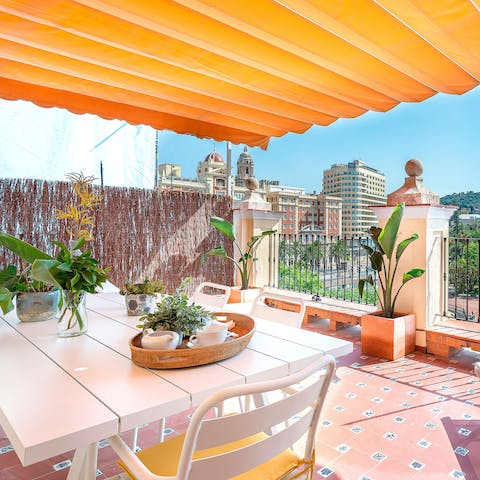 Serve up alfresco feasts out of the heat of the sun