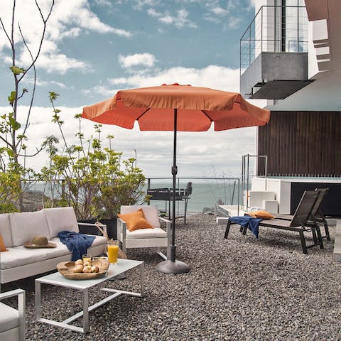 Take in some rays on your south-facing terrace