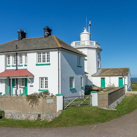 Stay in a home part that's part of a 19th-century lighthouse