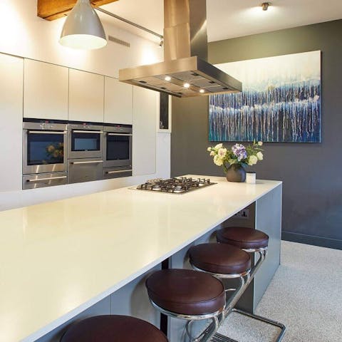 Cook up a storm in in the state-of-the-art kitchen