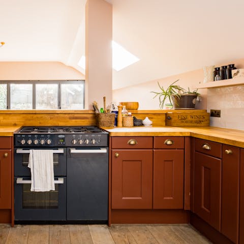 The modern country-style kitchen